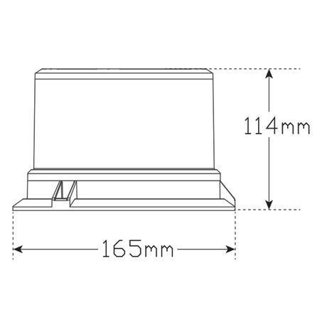 LED Autolamps Strobe & Rotating Beacon, 165 Diameter RSB165