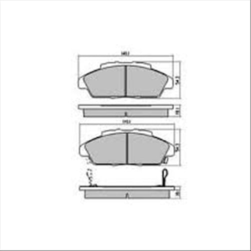 PROSELECT FRONT DISC BRAKE PADS - HONDA ACCORD CB# CERAMIC 90-95