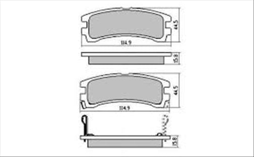 PROSELECT REAR DISC BRAKE PADS - NISSAN PATHFINDER CERAMIC 86-96