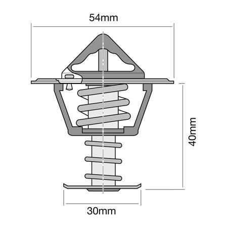 Tridon High Flow Thermostat 54mm - 91 Degrees C TT338-195