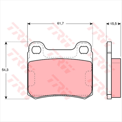 TRW Brake Pad Set (DB433)