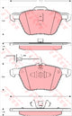 TRW Brake Pad Set Inc. Wear Sensor