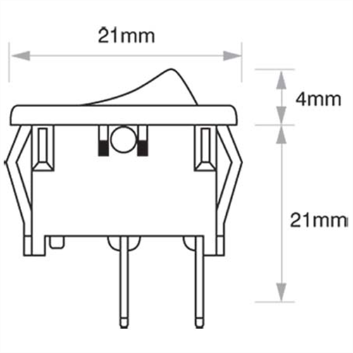 Narva Micro Rocker Switch Off/On SPST (Contacts Rated 20A @ 12V)