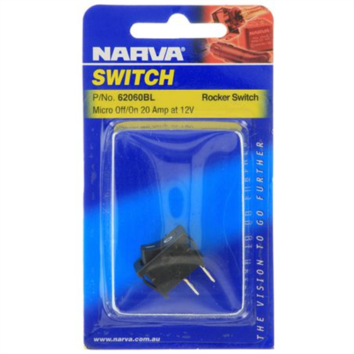 Narva Micro Rocker Switch Off/On SPST (Contacts Rated 20A @ 12V)