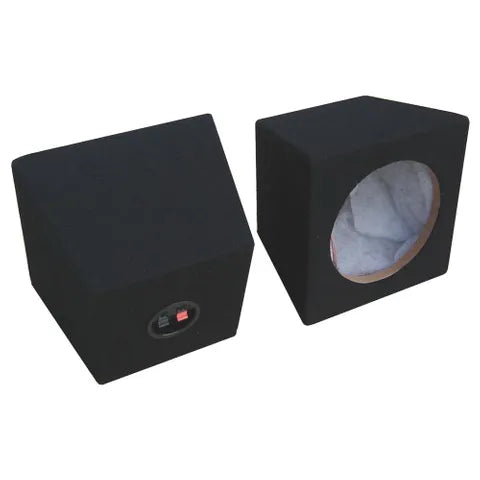 6.5" Subwoofer Enclosure Box Pair | Black Carpet | Pre-Loaded Terminal Cup