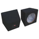 6.5" Subwoofer Enclosure Box Pair | Black Carpet | Pre-Loaded Terminal Cup