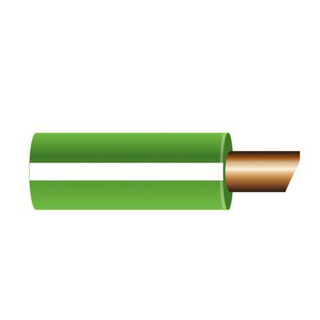 OEX 2mm Single Core Automotive Cable Green With White Trace 50M