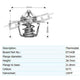DAYCO THERMOSTAT 54MM 91 DEGREES C - 195 DEGREES F DT142B