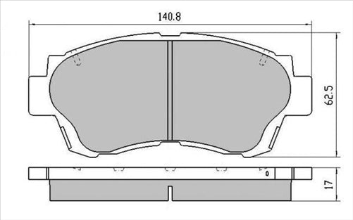 FRONT DISC BRAKE PADS - TOYOTA CAMRY MCV10 , VCV10 91-96 DB1209XP