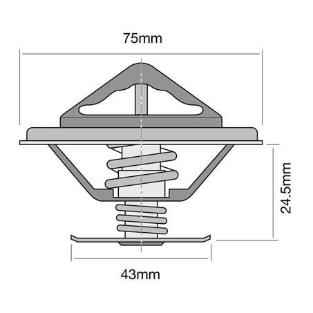 Tridon Thermostat 75mm - 71 Degrees C TT275-160