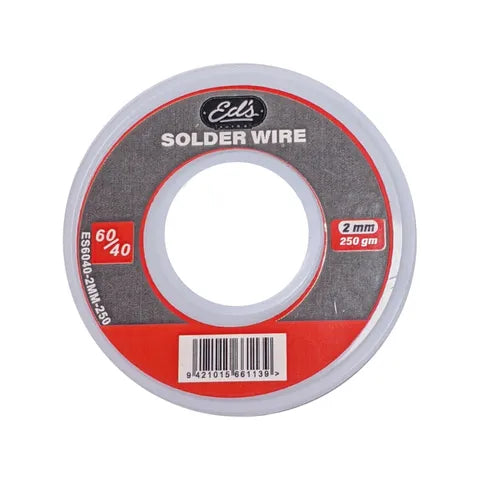 Solder Wire 60/40 Tin Lead, 2mm Diameter, 250g Roll | 1.6mm Core Rosin Flux