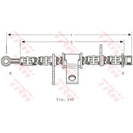 TRW Brake Hose Right Front