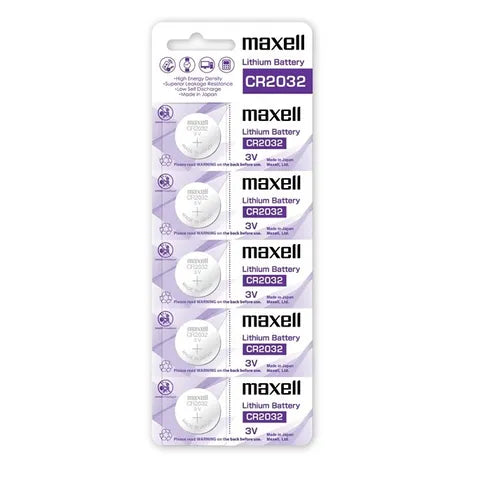 Maxell CR2032 Lithium Button Cell 3V Battery – 5 Pack | Watches, Key Fobs & Electronics