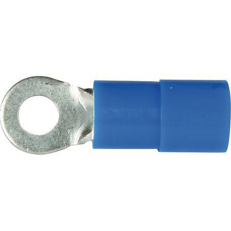 OEX Crimp Terminal Ring Blue ID 3.2mm Vinyl 100 Pce