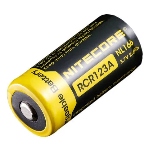 Nitecore RCR123A 3.7V 650mAh Rechargeable Li-ion Battery – Flashlights, Cameras & Electronics