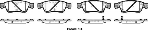 Remsa FRONT DISC BRAKE PADS - NISSAN SKYLINE CKV36 07-