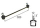 FRONT LH SWAY BAR LINK HONDA GD# 320mm L M12 ENDS OFFSET - 12Q022