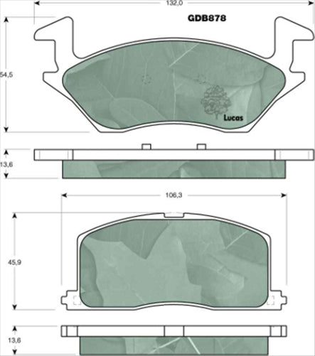 TRW DTEC Brake Pad Set (DB1314)