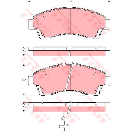 TRW Brake Pad Set (DB1322)