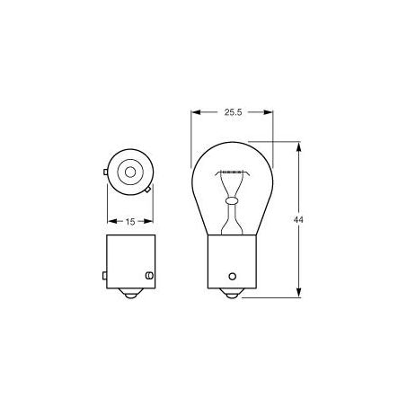 Hella 12V PY21W Bayonet BAU15s Globe 21W RY1221