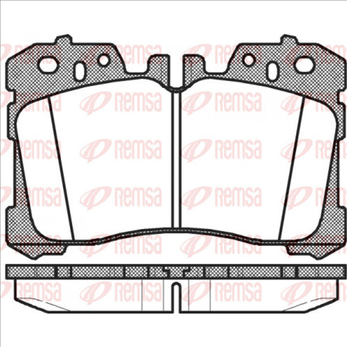 Remsa FRONT DISC BRAKE PADS - TOYOTA LEXUS LS 07-