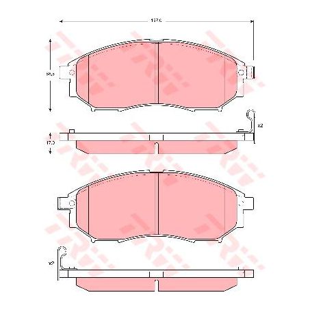 TRW Brake Pad Set (D1231/DB1696)