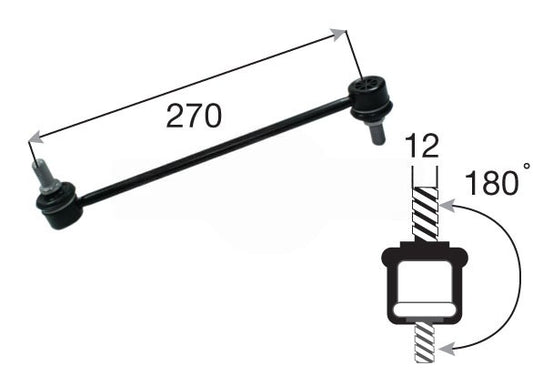 FRONT SWAY BAR LINK KIA SPORTAGE 10> HYUNDAI IX35 - 13Q023