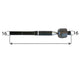 RACK END HYUNDAI SONATA 15> 248mm L M16 BOTH ENDS - 13X016