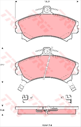 TRW Brake Pad Set (DB1402)