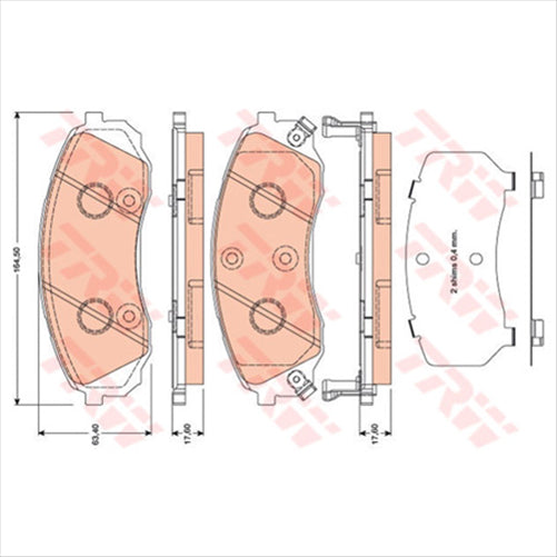 TRW DTEC Brake Pad Set (DB1940)