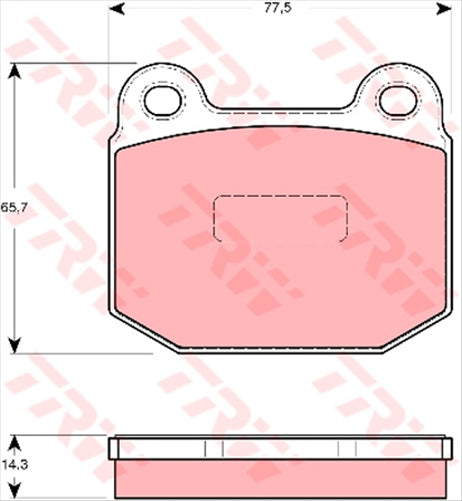 TRW Brake Pad Set (DB116)