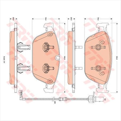 TRW Brake Pad Set Inc. Wear Sensor
