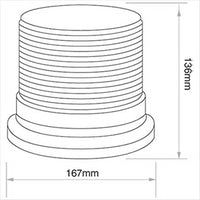 Narva LED Beacon / Strobe Amber 12 or 24V Pole Mount