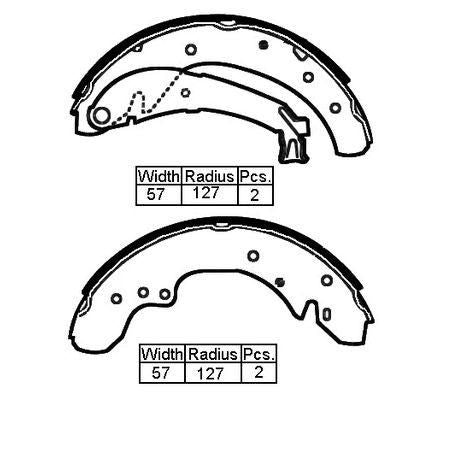 Remsa BRAKE SHOE REAR FIA DUCATO 94- 254 X 57MM