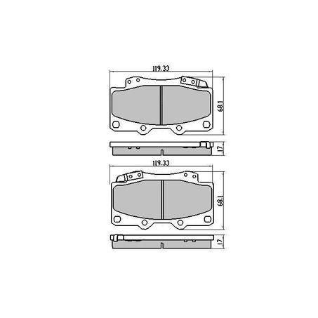 RDA PHANTOM CERAMIC BRAKE PAD SET TOYOTA HILUX GGN15R KUN26R RDC1987