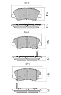 Remsa FRONT DISC BRAKE PADS - KIA RIO 11- DB2272 E