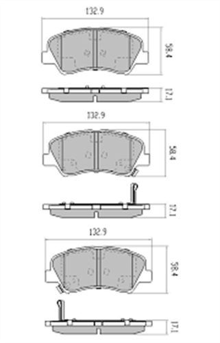 FRONT DISC BRAKE PADS - KIA RIO 11- DB2272 E 148802