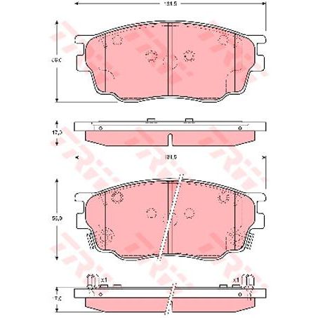 TRW DTEC Brake Pad Set (DB1682)