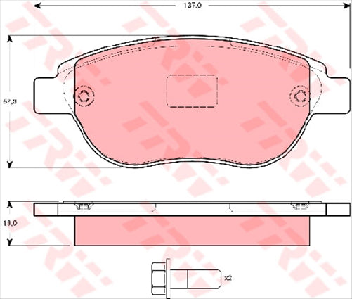 TRW Brake Pad Set (DB1758)