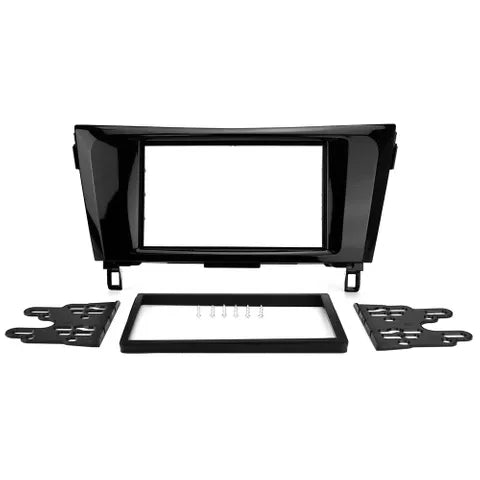 Nissan X-Trail, Qashqai (2014-2022) Double DIN Dash Kit | Gloss Black Dashboard Fascia Installation Panel