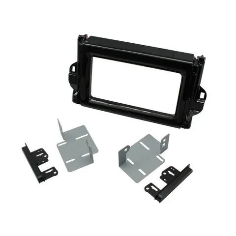 Toyota Fortuner (2015-2020) Double DIN Dash Kit | Gloss Black Fascia with Toyota Side Brackets