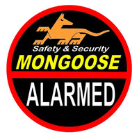 Mongoose Internal Window Stickers - Set of 2 | Professional Inside Glass Decals
