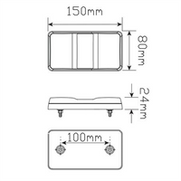 LED AUTO LAMPS LED 150 SER COMBO LMP 12/24 V 150ARM