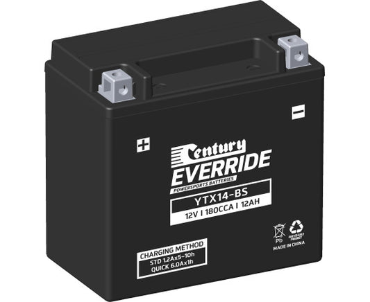 CENTURY BATTERIES 12V 180CCA 12AH 150 (L) x 87 (W) x 145 (H) - YTX14-BS NAPA
