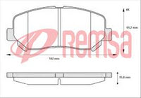 Remsa FRONT DISC BRAKE PADS - MAZDA CX-5  2011- DB2226 E