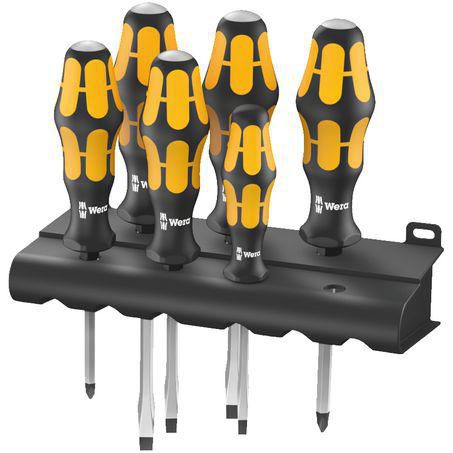 Wera Pound-Thru Screwdriver Set 6pc With Rack 05018282001