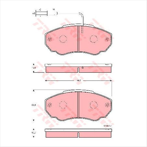 TRW Brake Pad Set Inc. Wear Sensor