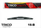 TRICO EXACT FIT REAR WIPER BLADE ROC LOCK 3 400MM 16-B-REAR