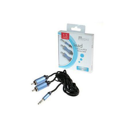 Aerpro RCA Lead 2 Male To 3.5Mm Stereo ADM2R35A