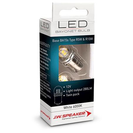 JW SPEAKER LED Bayonet Globe 12/24V 10W or 5W BA15s - 2 Pce 990145